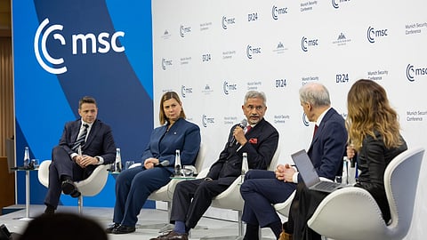 External Affairs Minister S Jaishankar during a panel discussion at the Munich Security Conference 2025 in Munich, Germany, on Saturday, Feb. 15, 2025.