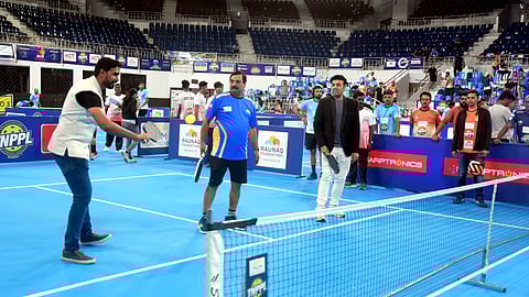 A Sharath Kamal during the inauguration ceremony of the TN Pickleball League on Saturday