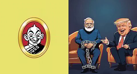 A cartoon of PM Narendra Modi published by Vikatan has led to the BJP demanding action against the Tamil daily.