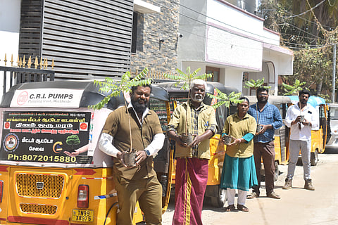 The Tamil Nadu Sudanthara Meter Auto Union has launched a new initiative where they provide one sapling to the first passenger of the day in each auto-rickshaw.