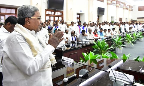 Karnataka CM Siddaramaiah holds a pre-budget meeting in Bengaluru.