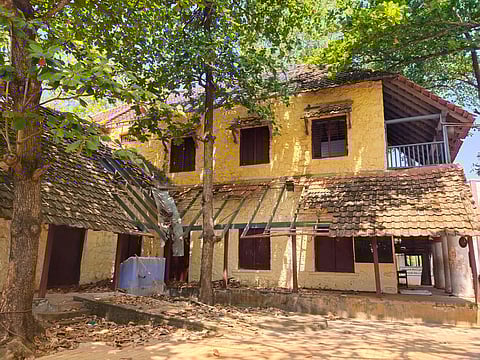 The dilapidated, more than a century old main building of Kalkulam government higher secondary school at Padmanabhapuram