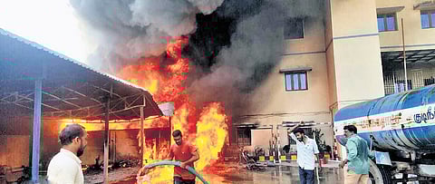 A portion of the school was gutted in the fire on Thursday