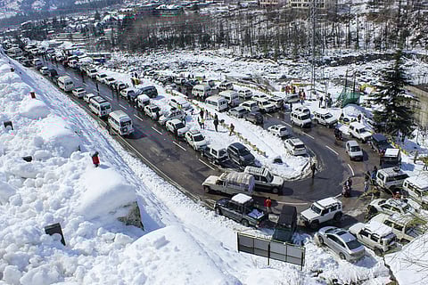 The surge has led to massive traffic jams across the hill region, with thousands of vehicles arriving daily.