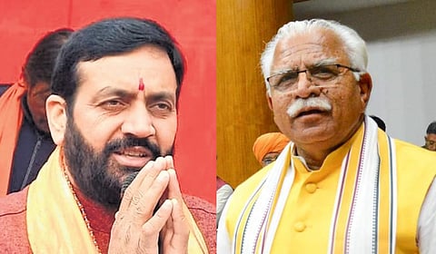 Khattar and Saini were on their way to Haryana Niwas in Sector 3, Chandigarh, when their cavalcade was suddenly stopped for over 15 minutes on Wednesday night.