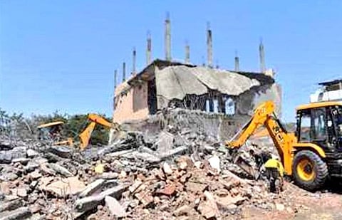 According to the man, the house was demolished by the authorities without any prior notice.