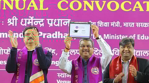 Union Education Minister Dharmendra Pradhan was the chief guest and presented gold medals to top achievers.