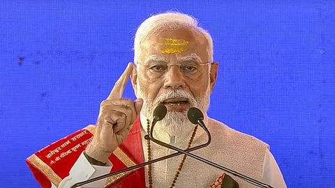 PM Modi said that Bihar was developing under the leadership of Nitish Kumar.