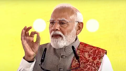 Prime Minister Narendra Modi addresses the Advantage Assam 2.0 Investment & Infrastructure Summit 2025 in Guwahati.