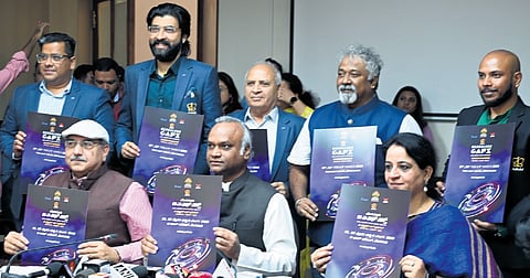 IT-BT Minister Priyank Kharge at a press conference ahead of GAFX AVGC-XR
conference in Bengaluru on Tuesday | Nagaraja Gadekal