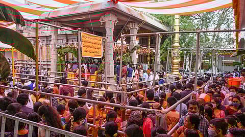 Police have set up barricades, queue lines, and deployed marine units for safety.