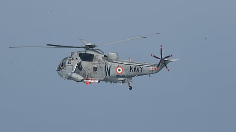 India Navy’s Sea King helicopter