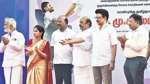 CM M K Stalin inaugurating Periyar Multi Super Speciality Hospital in Kolathur on Thursday