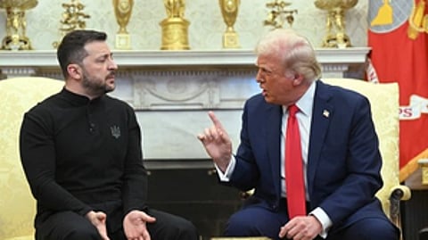 Ukrainian President Volodymyr Zelensky and U.S President Donald Trump