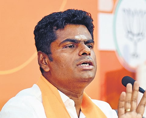 BJP state president K Annamalai