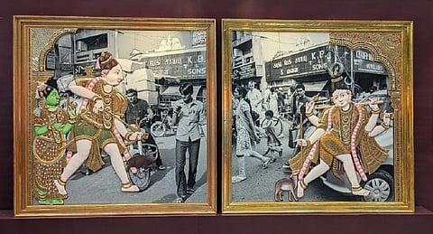 An artwork on display at the exhibit