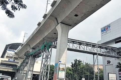 HMRL has proposed skywalks from Metro stations to commercial places