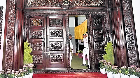 Entrance to the Assembly Hall at Vidhana Soudha