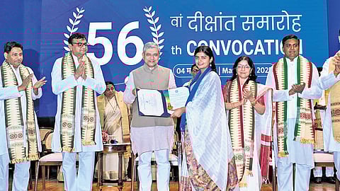 Union I&B Minister Ashwini Vaishnaw during convocation ceremony on Tuesday.