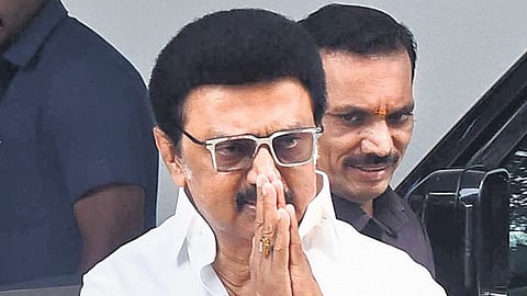 Chief Minister M K Stalin at the TN all-party meet on Wednesday