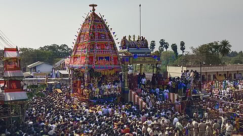 Over a thousand police personnel were deployed for security, ensuring the smooth conduct of the festival.