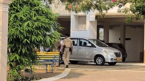ED officials at the office of MC Shankar Anand.