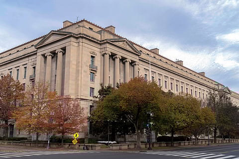 The US Department of Justice building is seen in Washington, Dec. 7, 2024.
