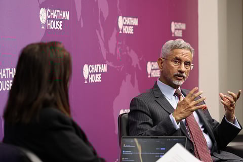 EAM Jaishankar during his visit for a discussion at Chatham House in London.