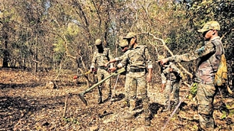 Dedicated squads checking for snares laid by poachers in Debrigarh sanctuary.