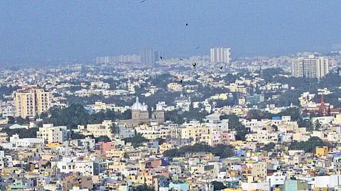 Bengaluru skyline.