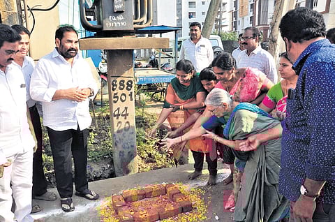 Nellore Rural MLA Kotamreddy Sridhar Reddy laid foundation stone for a slew of developmental works in the constituency on Sunday