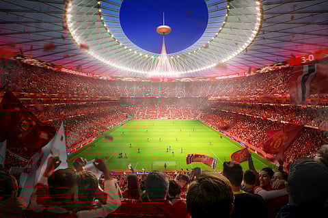 This undated and computer-generated picture, issued by Manchester United, shows an interior view of the planned new Manchester United stadium (Photo | AP)