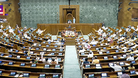 Members in the Lok Sabha during the Budget session of Parliament, in New Delhi, Tuesday, March 11, 2025.