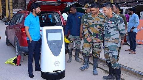 Hyderabad-based Anvi Robotics and the company representatives, Vijay and Akshay, along with robots and AI-based cameras went inside the tunnel on Tuesday evening.