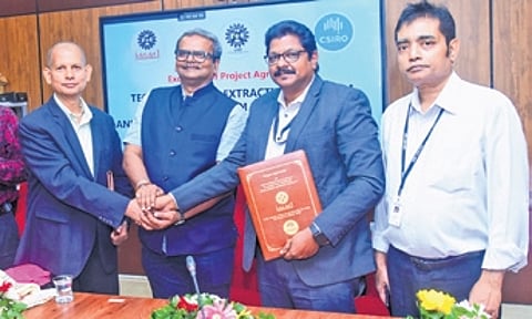 Officials of IMMT and CSIRO during the signing of the agreement on Thursday