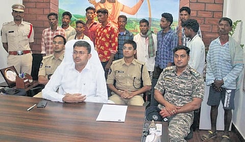 Amit Bardar stated that the surrendered individuals were involved in multiple offences in Veeravaram, Nallabilli, Pedda Agraharam, Chinna Agraharam, and other interior areas of GK Veedhi and Koyyuru mandals.