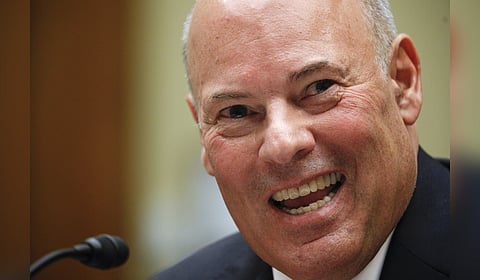 Postmaster General Louis DeJoy testifies before a House Oversight and Reform Committee hearing on the Postal Service.