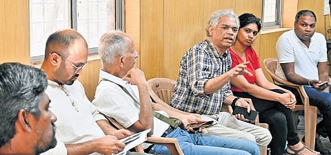 Actor Prakash Belawadi speaks at a meeting on ‘Lets Make a Better Bengaluru’ on Saturday.