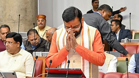 Haryana Chief Minister Nayab Saini during the presentation of state Budget 2025-26, in Chandigarh.