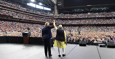 In the podcast released on Sunday, Modi praised Trump for his courage and patriotism and said the "nation first" policy practised by both India and the US aligned well.