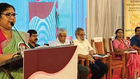 Higher Education Minister R Bindu inaugurating the Centralised Instrumentation & Research Lab at Government Women’s College