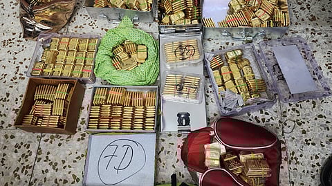 Gold bars seized by DRI.