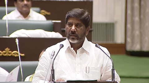 Deputy Chief Minister Mallu Bhatti Vikramarka presents the state budget in the Assembly