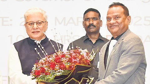 Governor Jishnu Dev Varma during the inauguration of the 1st National Prison Conference at MCRHRDI in Hyderabad