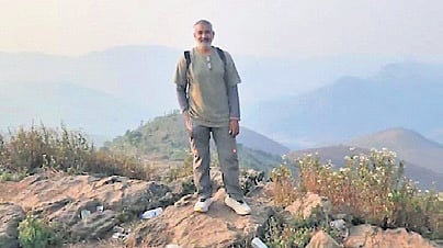 Film director SS Rajamouli at the Deomali hill.