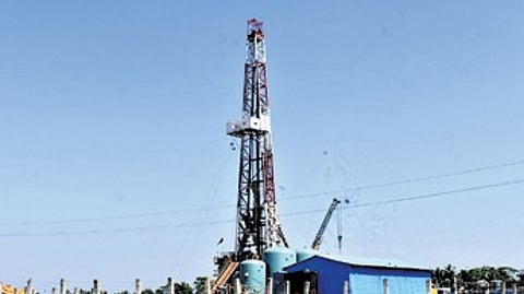 Drilling project by ONGC at Chitra village