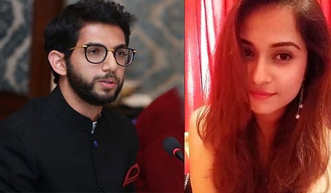 Shiv Sena (UBT) leader Aditya Thackery (L) and Disha Salian.