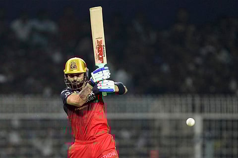 Royal Challengers Bengaluru's Virat Kohli bats during the Indian Premier League match against Kolkata Knight Riders (Photo | AP)