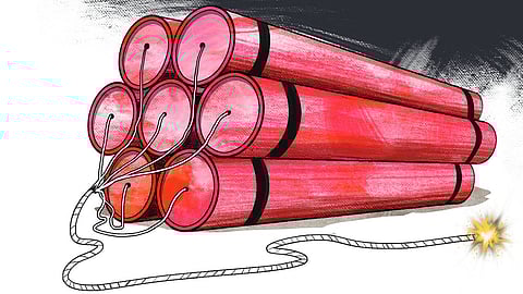 Upon questioning him, he claimed that he had found the explosive object on the road.