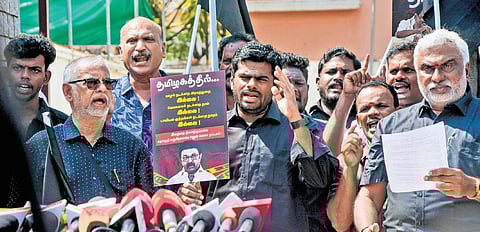 BJP leader K Annamalai accused the DMK government of forgoing the state’s interests by ignoring disputes with Kerala and Karnataka